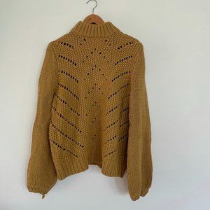 Rhythm Mustard Yellow Cowlneck Sweater